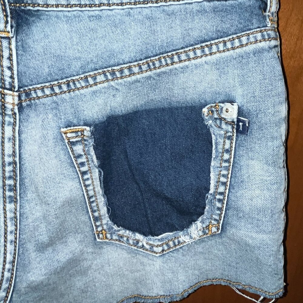 ANTHROPOLOGIE PILCRO Denim SHORT SHORTS JORTS Exposed Button Fly Distressed 25 - Picture 7 of 13